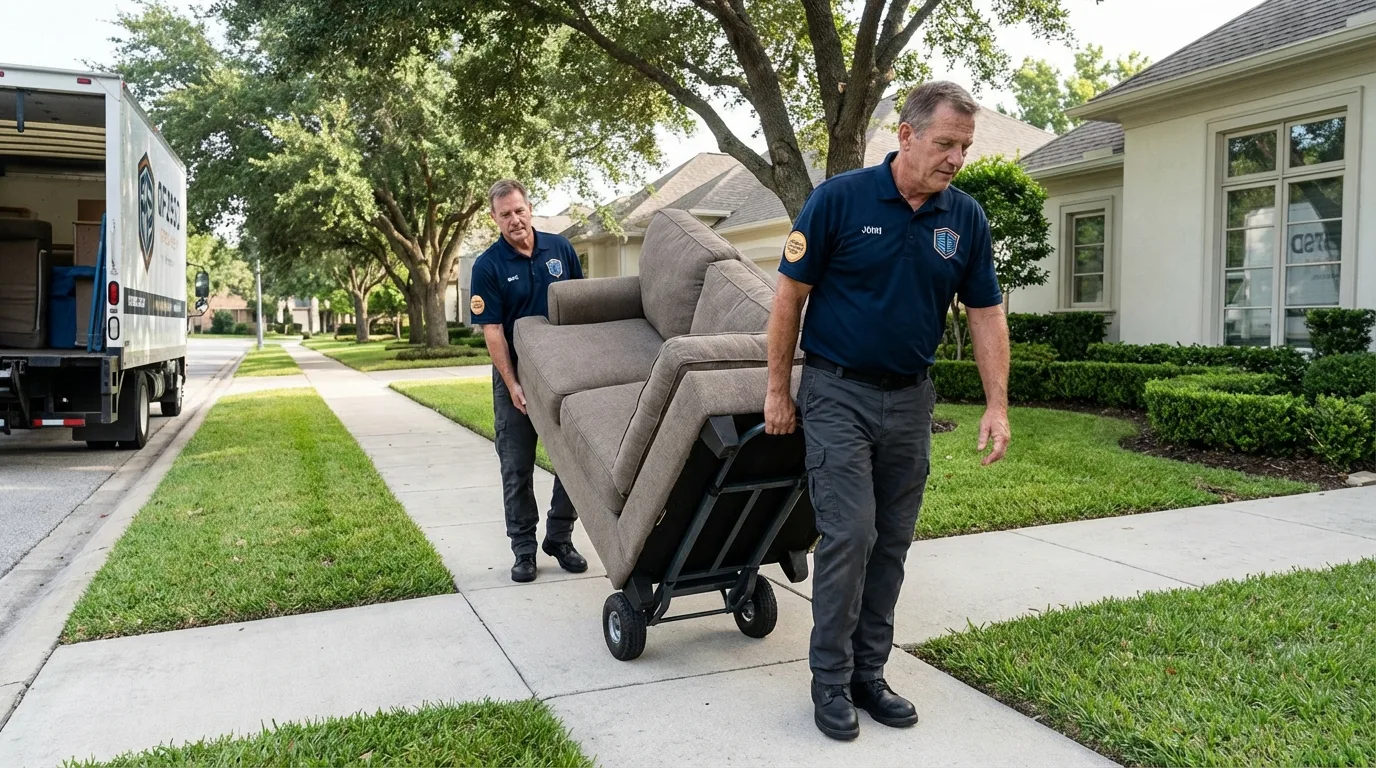 Local residential moving crew loading furniture in Clarkdale, AZ